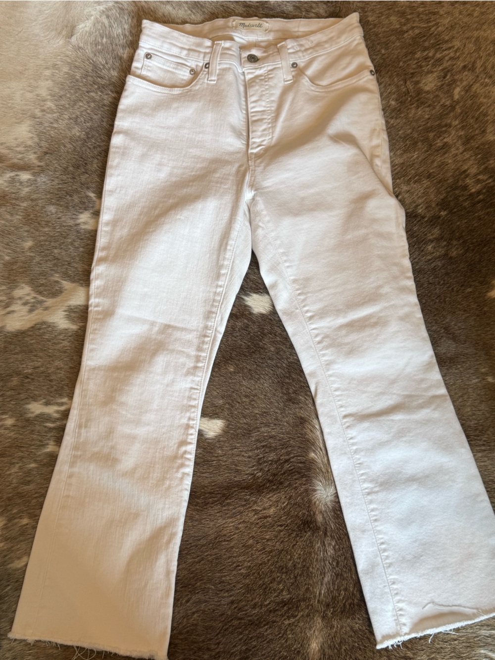 Madewell cali Demi bootcut White Jeans